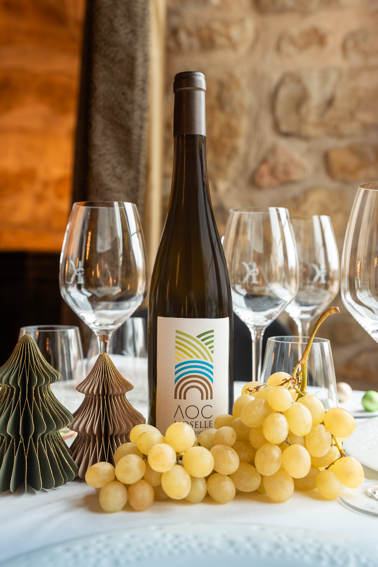 Repas de Noël local en Moselle avec vins AOC et produits du terroir
